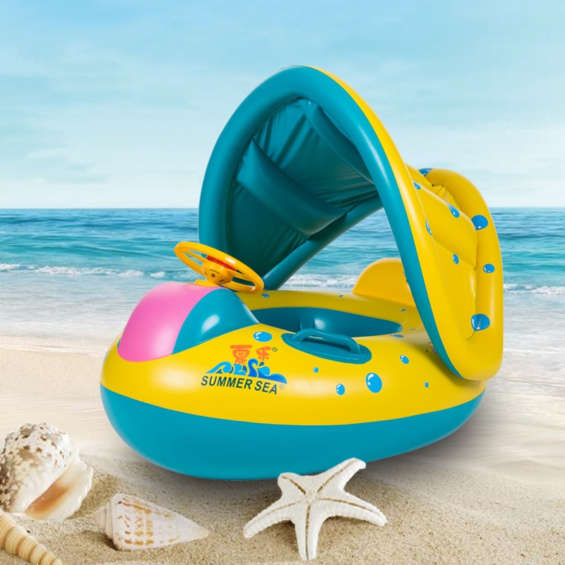 Baby Boat Inflatable Floater with Sunshade